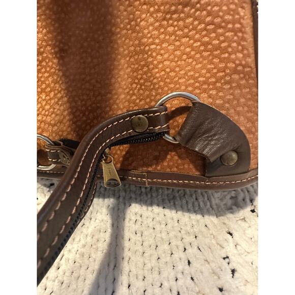 Vintage Leather Backpack Shoulder Bag Rucksack Convertible Western Cowboy Rustic main image 10